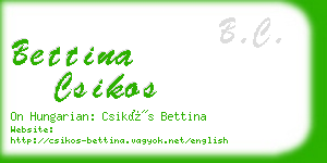 bettina csikos business card